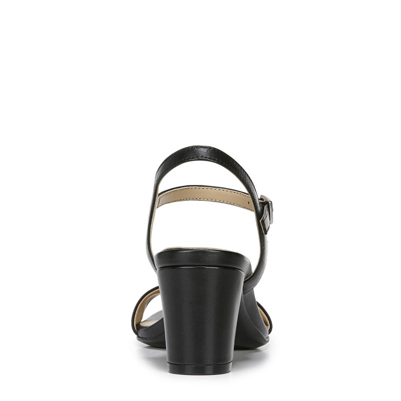 Naturalizer Womens Bristol Ankle Strap Chunky Block Heel Dress Sandal ,Black Smooth ,7M - Image 3